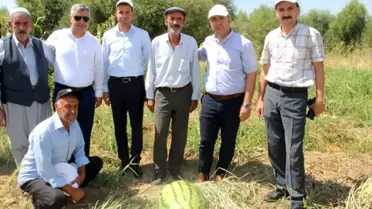 Sur Kaymakamı Abdullah Çiftçi, karpuz tarlasını ziyaret etti
