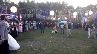 Aşiret düğününe yoğun katılım