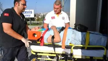 Otomobili şarampole yuvarlanan avukat yaralandı