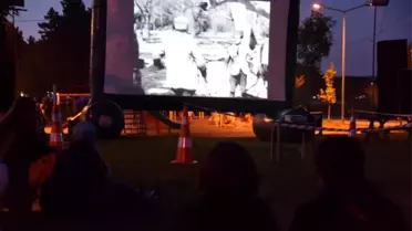 Açık Hava Sinemasında 'Bir Millet Uyanıyor' filmi izlendi