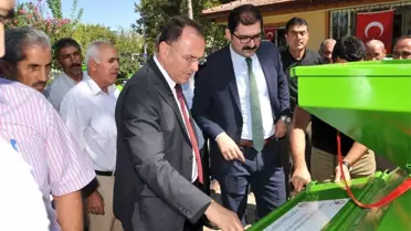 Çiftçilere 50 adet badem ve ceviz kabuğu soyma makinesi dağıtıldı