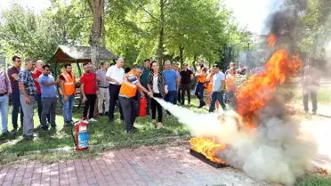 GAÜN'de yangın eğitimi