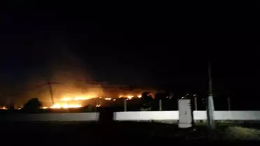 Balıkesir'de otluk yangını