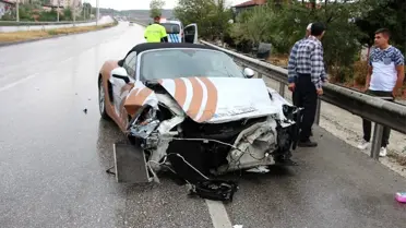 Lüks araç hurdaya döndü