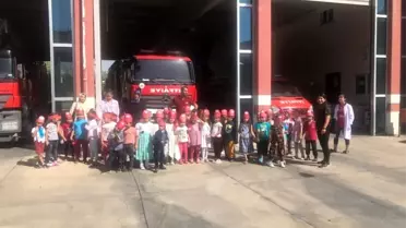 Anaokulu öğrencilerine itfaiye mesleği anlatıldı