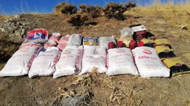 Bitlis'te 650 kilogram yaşam malzemesi ele geçirildi