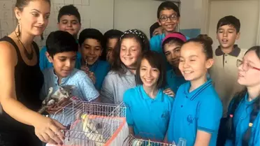 Derse evcil hayvanlarıyla girdiler