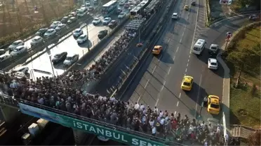 (havadan fotoğraflarla) - altunizade metrobüs durağında aynı manzara