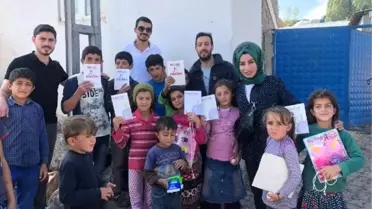 Cami hoparlöründen anons yaptırıp, çocuklara oyuncak dağıttılar
