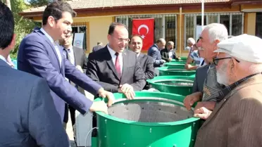 Ceviz soyma makinesi dağıtıldı