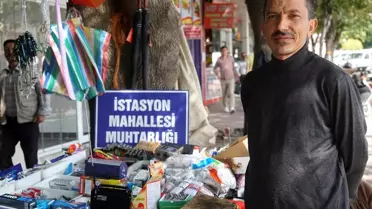 Seyyar tezgahta muhtarlık hizmeti