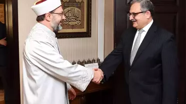 Diyanet İşleri Başkanı Erbaş'tan Pakistan'ın Ankara Büyükelçisi'ne teşekkür