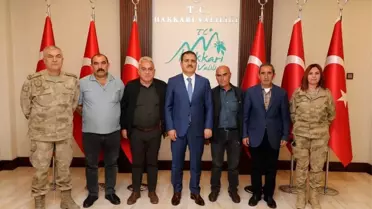 Şehit ailelerinden Vali Akbıyık'a ziyaret