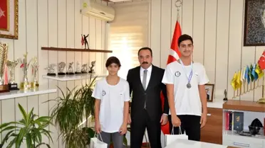 Dereceye giren sporculardan İl Müdürü Yıldız'a ziyaret
