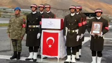 Hakkari'de şehit olan asker törenle memleketine uğurlandı