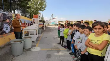Öğrenciler kompost gübre ile toprağa can verdi