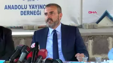 Ankara ak parti genel başkan yardımcısı mahir ünal, anadolu basın yayın birliği'nde basın...