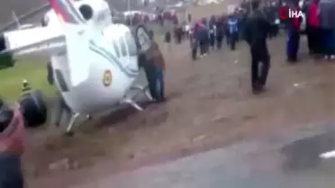 Bolivya Devlet Başkanını taşıyan helikopter acil iniş yaptı