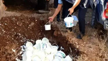 Hatay'da kaçak imalathanede bir ton yoğurt ve peynir bulundu