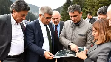 Vali Gürel ve milletvekilleri Eğriova Göleti'nde incelemelerde bulundu