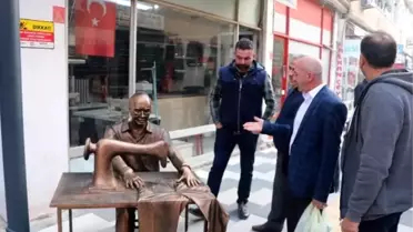 Keşan'da dün açılışı yapılan heykellere zarar verildi