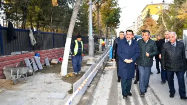Başkan Gürkan, kaldırım çalışmalarını inceledi