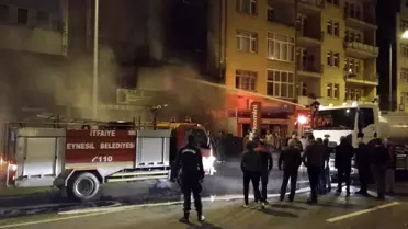 Görele'de çıkan yangında iş yeri kullanılamaz hale geldi