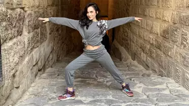 Gaziantep Kalesi'nde yoga yaptı!