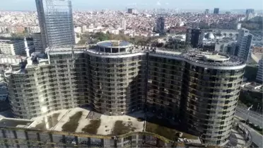 Bayrampaşa'daki Caprice Gold binasının havadan görüntüleri