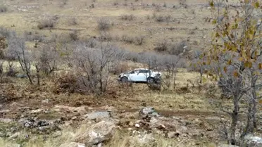 Gercüş'te virajı alamayan otomobil takla attı
