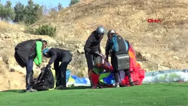 Denizli hayali gerçekleşen engelli, yamaç paraşütüyle uçtu