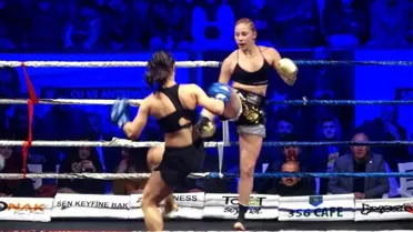 Tokat'ta nefesleri kesen kick boks gecesi