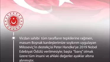 MSB'den Nobel açıklaması: 'Kabul etmiyor ve şiddetle kınıyoruz'