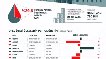 OPEC'in ham petrol üretimi kasımda azaldı