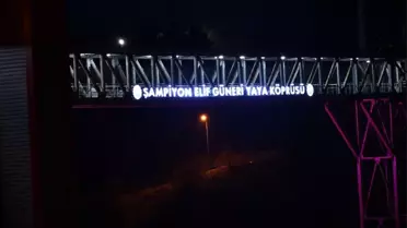 Avrupa Boks Şampiyonu Güneri'nin adı yaya köprüsüne verildi