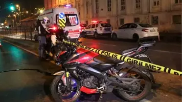 Polis aracına çarpan motosikletteki iki kişi yaralandı