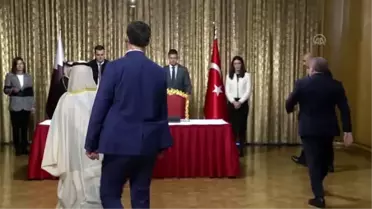 Şentop ve Katar Şura Konseyi Başkanı Ahmed Bin Abdullah Al Mahmud iş birliği protokolü imzaladılar