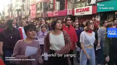 Video: 'Las Tesis' İstanbul ve Ankara'nın ardından İzmir'de
