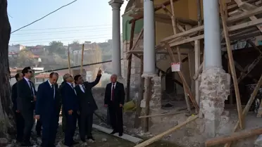Manisa Valisi Deniz, Soma'da tarihi yapıları inceledi