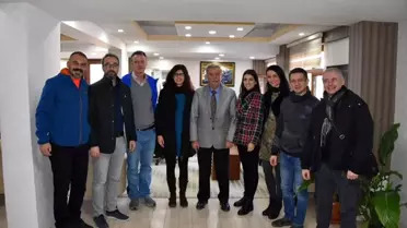 Doğanşehir Belediye Başkanı Vahap Küçük'e yabancı konuklardan ziyaret