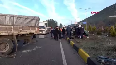 Muğla kamyon çarpan otomobildeki çift yaşamını yitirdi