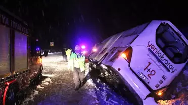 Konya'da otobüs devrildi: 9 yaralı