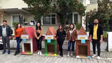 Burhaniye'de Üniversiteliler hayvan sevgisi aşılıyor