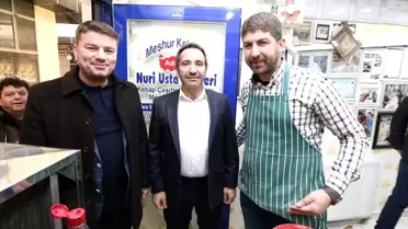 Vali Ali Mantı ve Başkan Evran Dinçer'den esnafa ziyaret