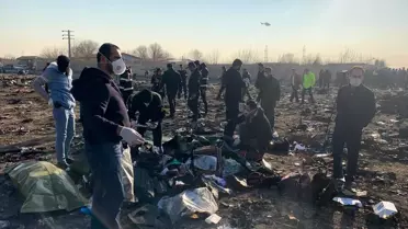 İran'da 176 kişinin öldüğü uçağın düşme anları kameraya yansıdı