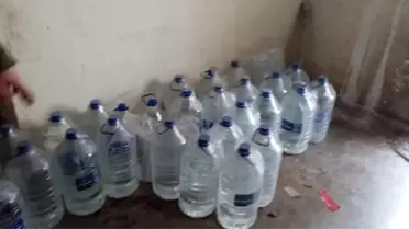Aksaray'da 222 litre sahte içki ele geçirildi
