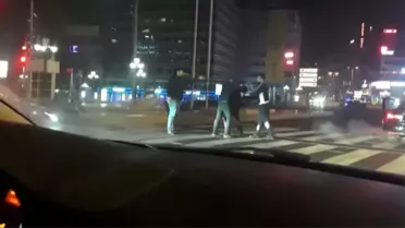 (ÖZEL) Başkent'te 'yarış' kavgası kamerada