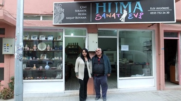 Burhaniyeli Elif okul bitirme projesini atölyesine dekor yaptı