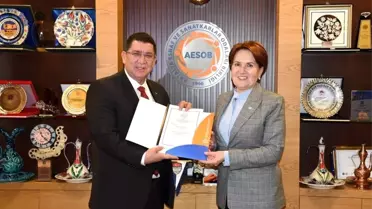 İYİ Parti Genel Başkanı Akşener AESOB'da
