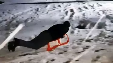 Karın keyfini kayarak çıkardılar